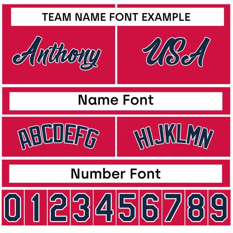 Custom Red Royal-White Authentic Baseball Jersey-3